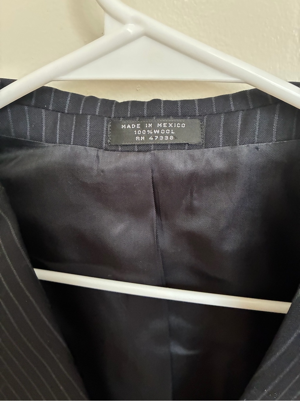 Jones Men's Pinstripe Two-Button Blazer - Black - Picture 2 of 4